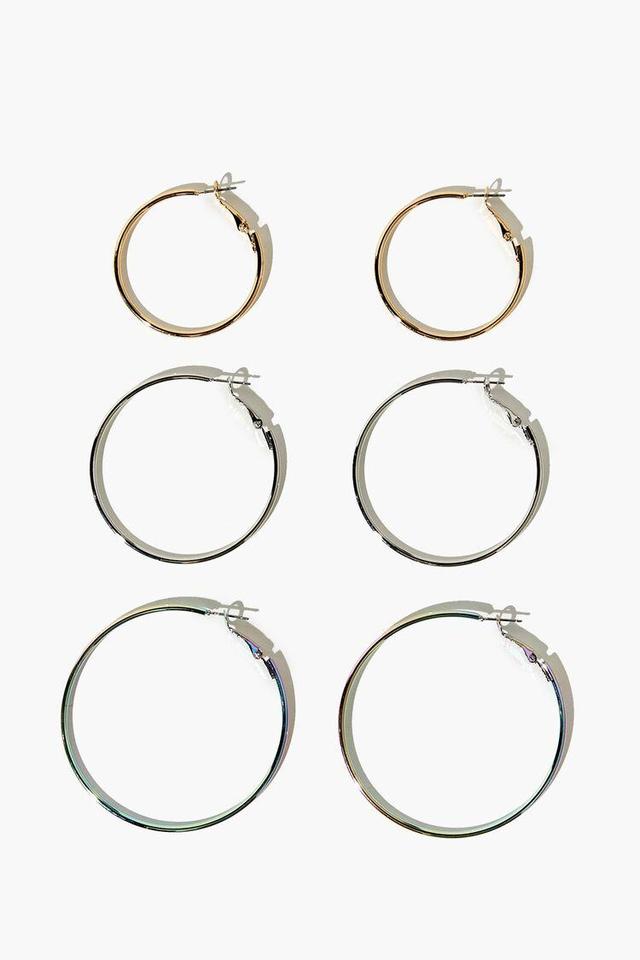 Rainbow Hoop Earring Set | Forever 21 Product Image