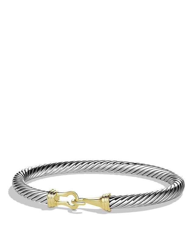 Womens Cable Buckle Bracelet with 18K Yellow Gold/5mm Product Image