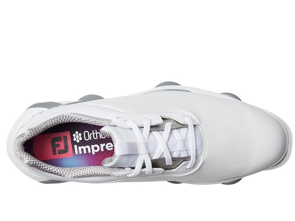 FootJoy Tour Alpha Golf Shoes White/Silver) Men's Shoes Product Image