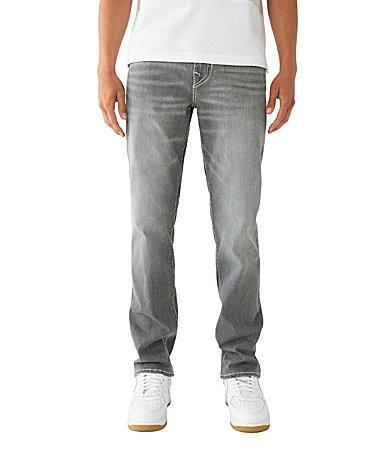 True Religion Ricky Straight Fit Jeans in Chalk Gre Product Image