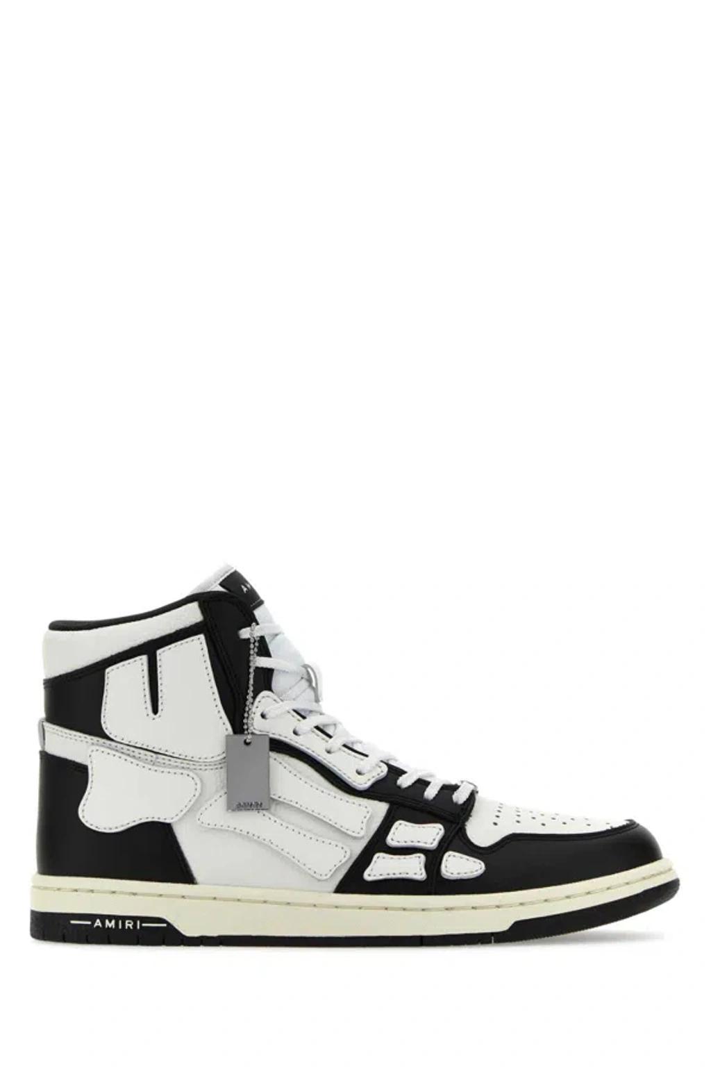 Two-tone Leather Skel Sneakers In Multicolor Product Image