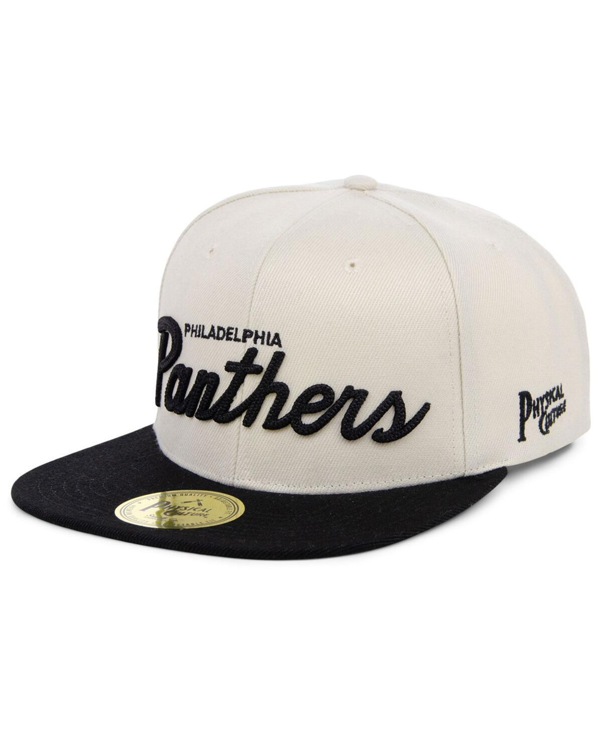 Mens Physical Culture Cream Philadelphia Panthers Black Fives Snapback Adjustable Hat Product Image