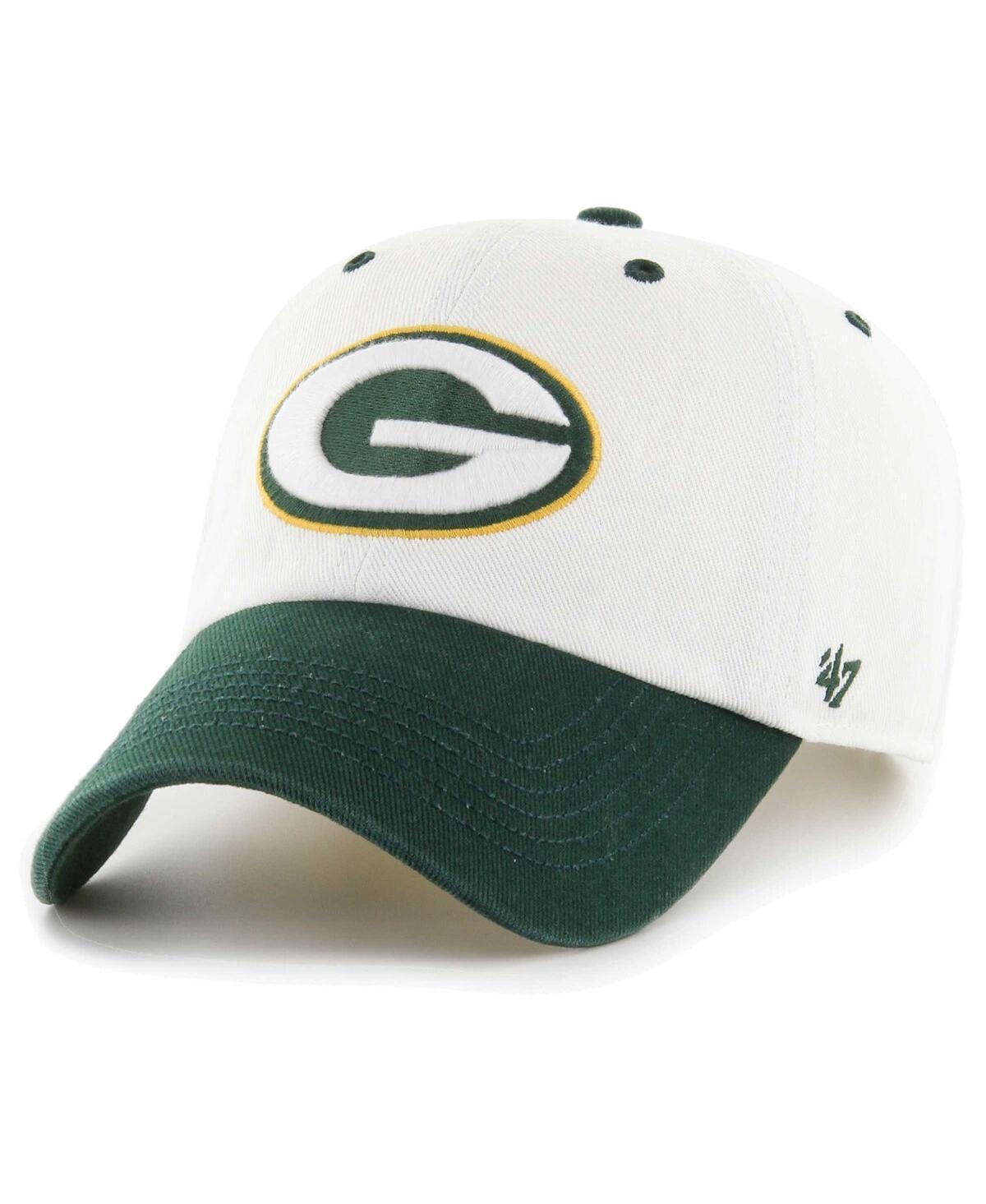 Mens 47 /Green Green Bay Packers Double Header Diamond Clean Up Adjustable Hat Product Image