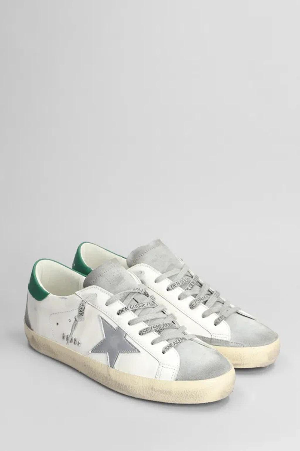 GOLDEN GOOSE Superstar Sneakers In White Suede And Leather Product Image