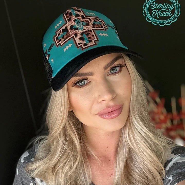 Kitty Cross Turquoise Cap product image