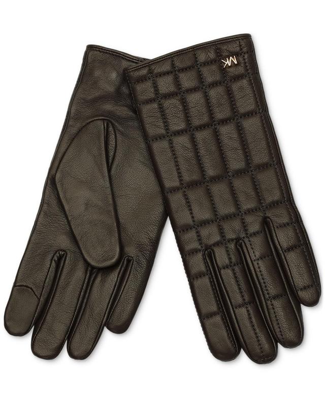 Michael Michael Kors Womens Quilted Leather Tech Gloves Product Image