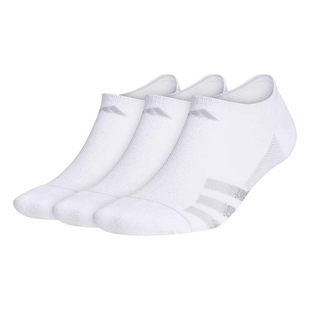 adidas Superlite Stripe No-Show Socks 3 Pairs White XL Product Image