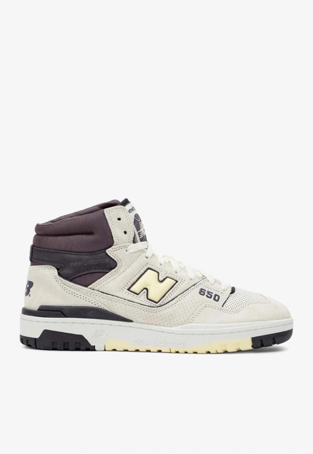 NEW BALANCE 650 High-top Leather Sneakers In Mixed Colours Product Image