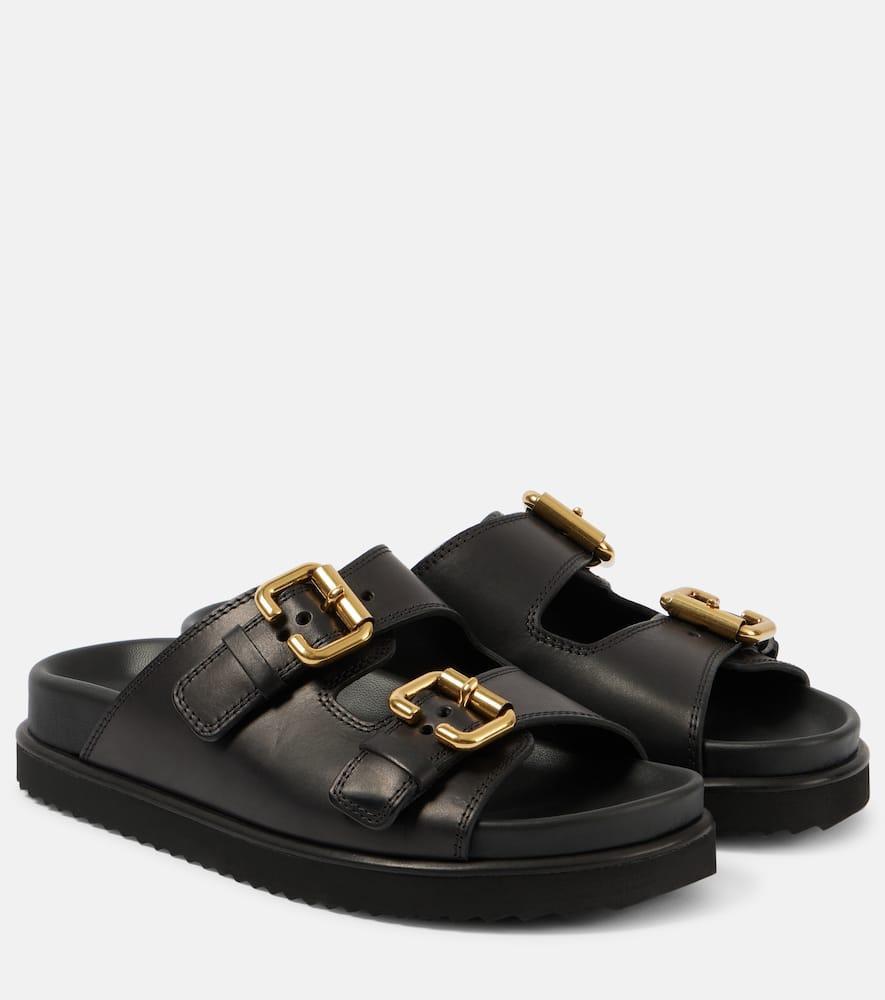 Nil Leather Sandals In Black Product Image