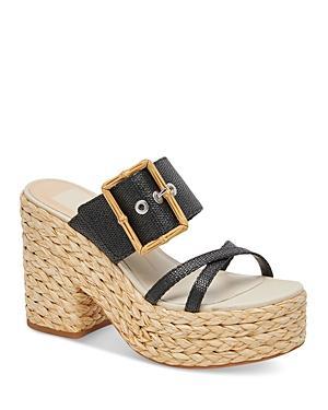 Dolce Vita Womens Edwina Slip On Buckled Espadrille Platform Sandals Product Image