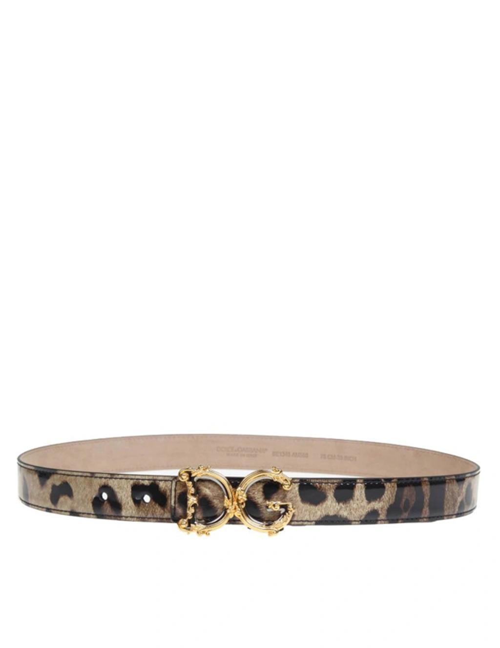 Logo-plaque Leopard-print Belt In Multi Product Image