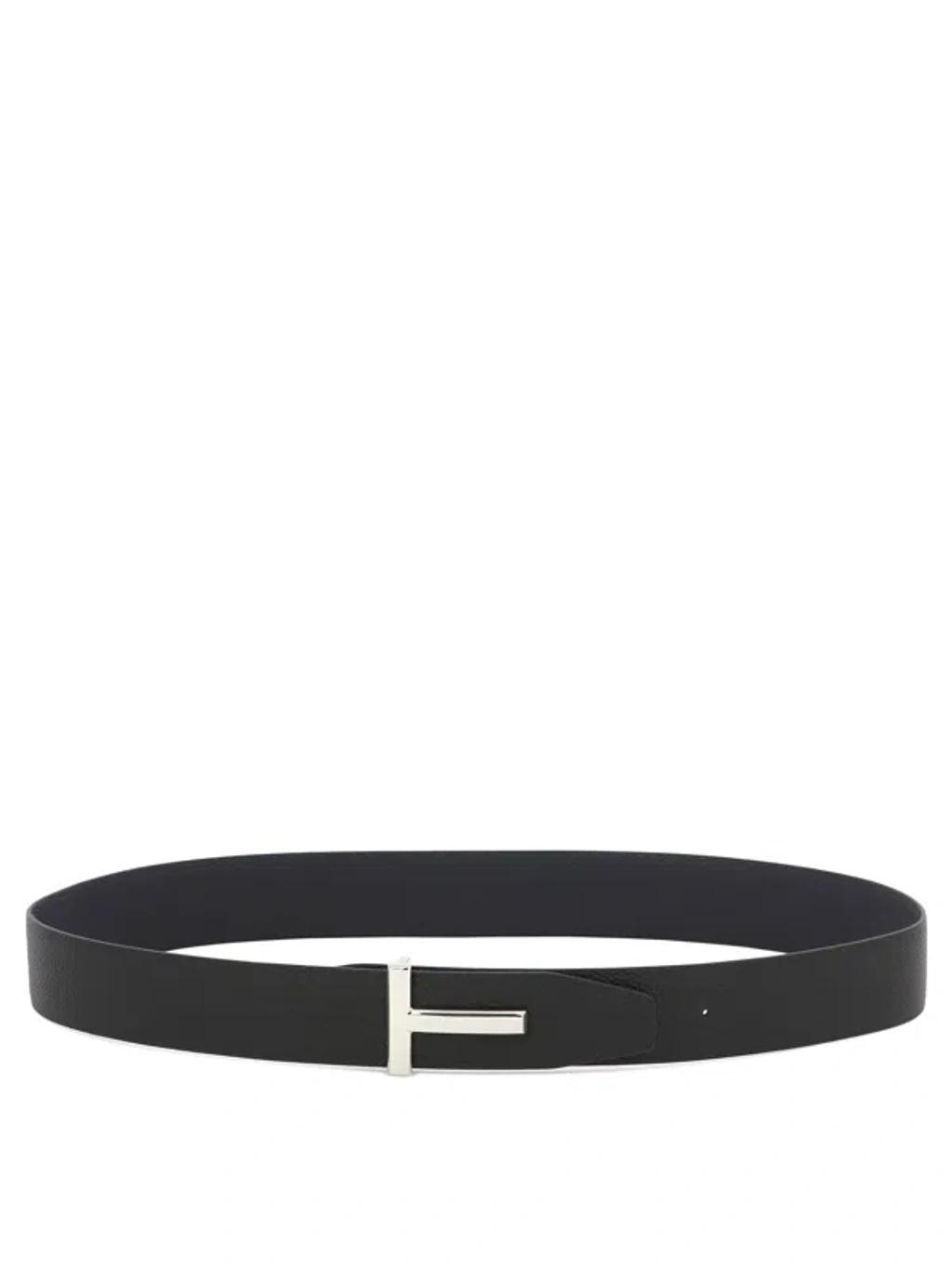 TOM FORD T Icon Reversible Belt In Blue Product Image