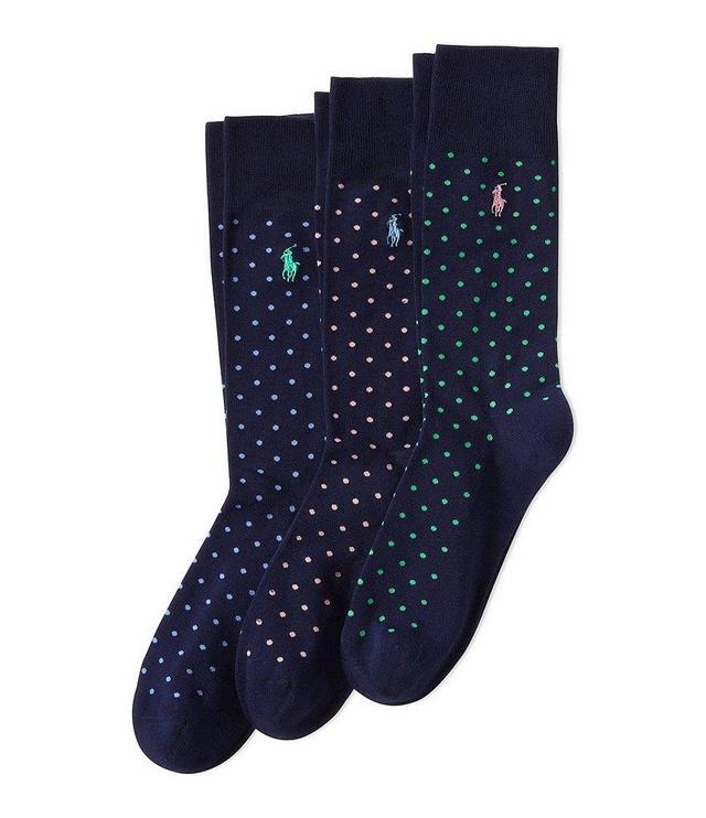 Polo Ralph Lauren Classic Dot Dress Socks 3-Pack Product Image