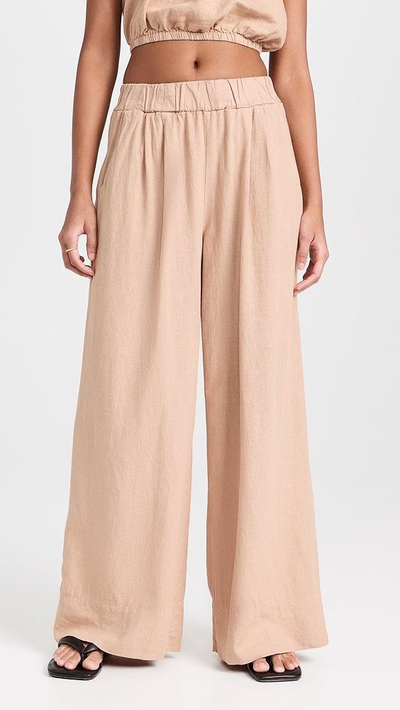 Stateside Linen Wide Leg Pull On Pants | Shopbop Product Image