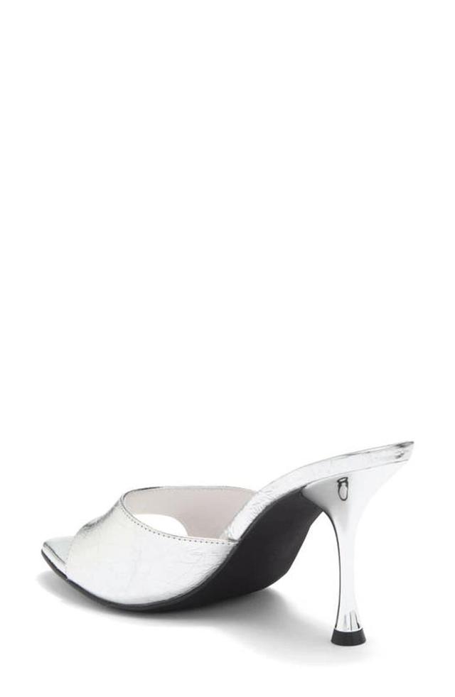 JEFFREY CAMPBELL Agent Mules In Silver Mettalic Product Image