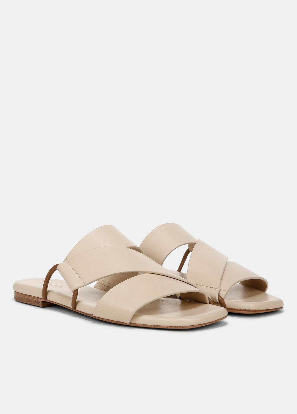 Dylan Leather Criss-Cross Slide Sandal Product Image