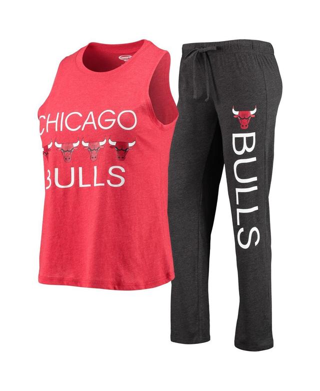 Womens Concepts Sport Heathered /Heathered Black Chicago Bulls Tank Top & Pants Sleep Set Product Image