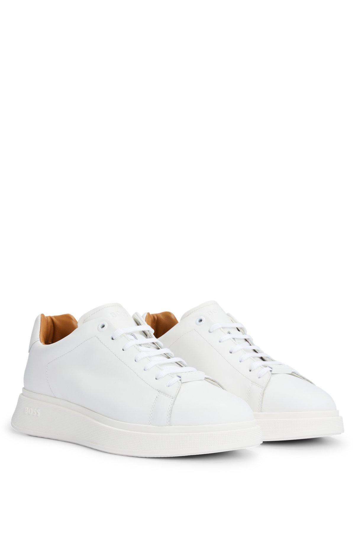 Leather trainers with rubber outsole Product Image