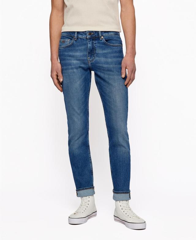 Mens Slim-Fit Jeans In Comfort-Stretch Denim Product Image