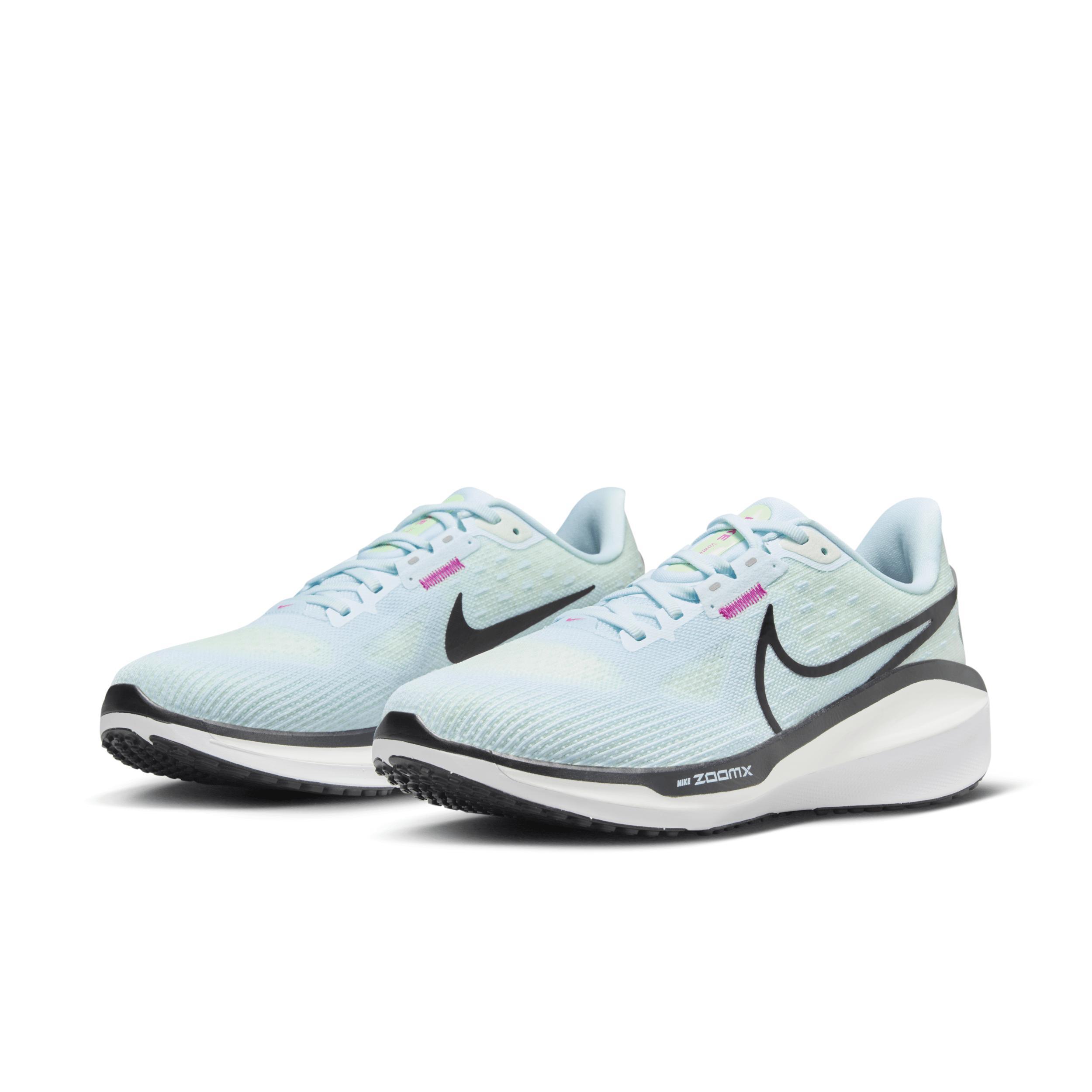 Nike Womens Nike Vomero 17 - Womens Shoes Glacier Blue/Black/Barely Green Product Image