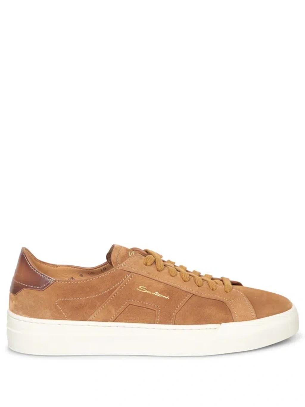 SANTONI Sneakers In Brown product image