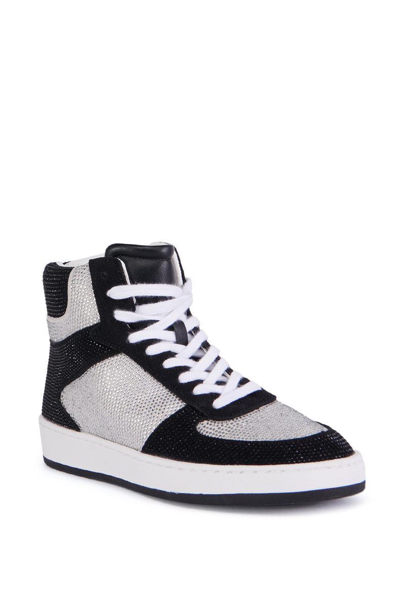 AZALEA WANG ADRYAN BLACK SPARKLE SNEAKER Product Image