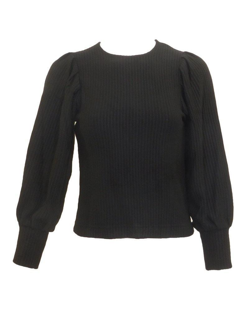 Miss Issippi Ribbed Bubble Sleeve Sweater Product Image