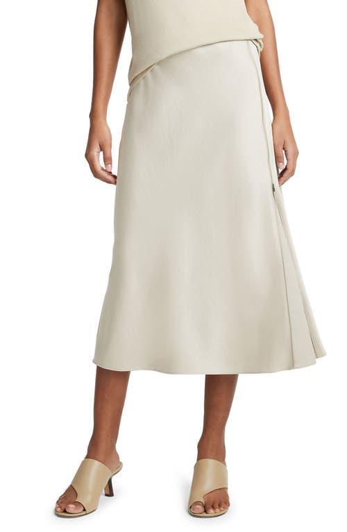 Satin Midi Slip Skirt Product Image