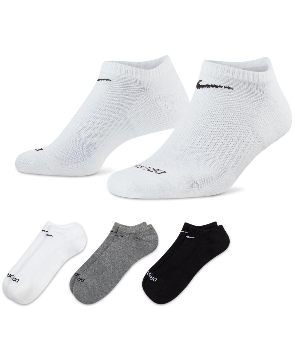 Nike Mens Nike 3 Pack Dri-FIT Plus No Show Socks - Mens Product Image