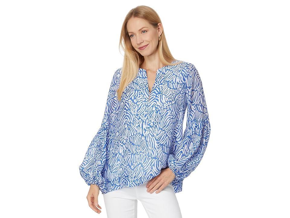 Lilly Pulitzer Laurelie Top (Martinique Zee Bebe) Women's Clothing Product Image