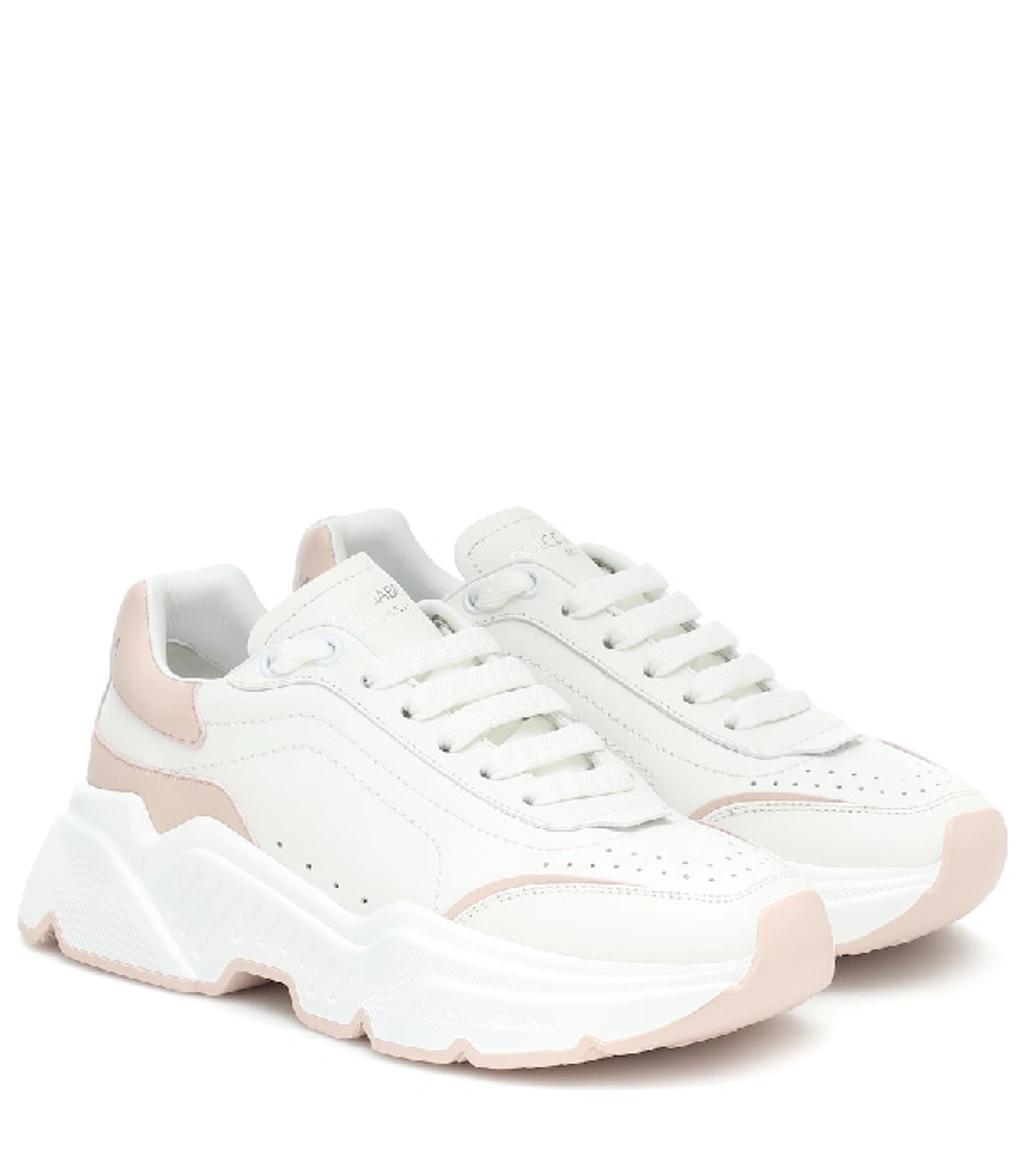 Dolce And Gabbana White Daymaster Sneakers In White Pink Product Image