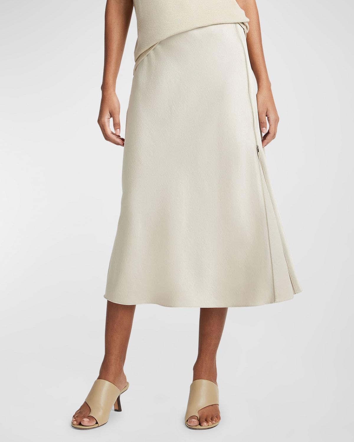 Satin Midi Slip Skirt product image