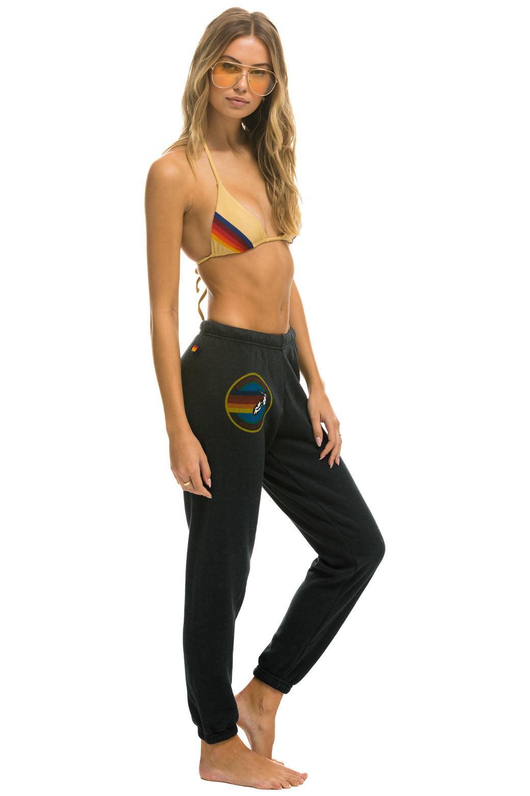 AVIATOR NATION SWEATPANTS - CHARCOAL Female Product Image