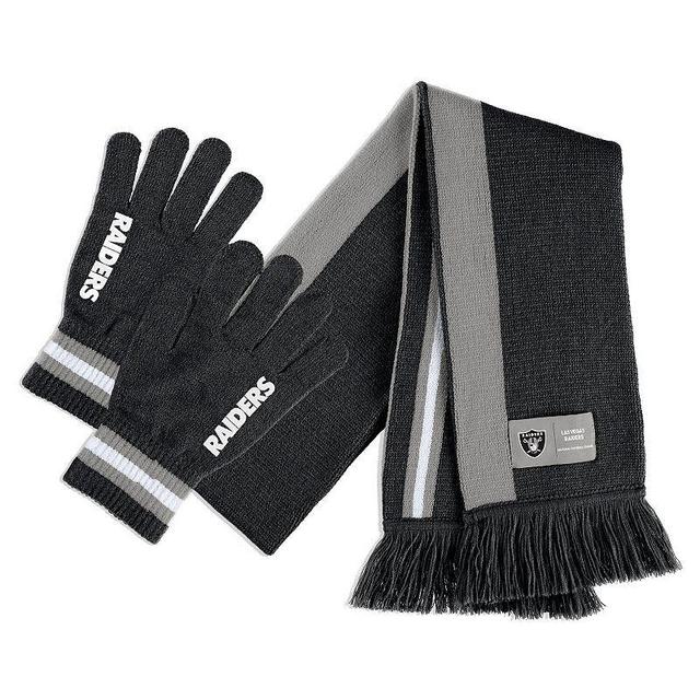 WEAR by Erin Andrews Las Vegas Raiders Scarf and Glove Set Product Image