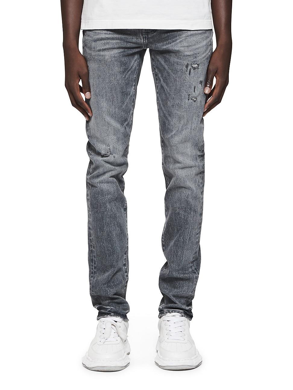 Mens P001 Distressed Stretch Skinny Jeans Product Image