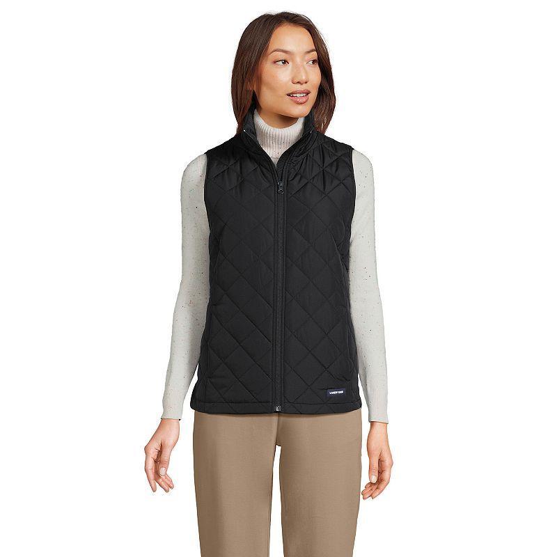 Womens Lands End Insulated Vest Green Product Image