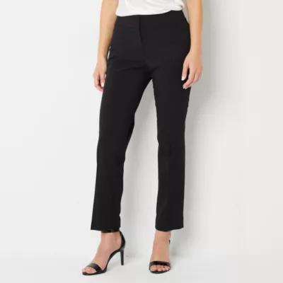 Black Label by Evan-Picone Crepe Womens Straight Fit Straight Suit Pants Product Image