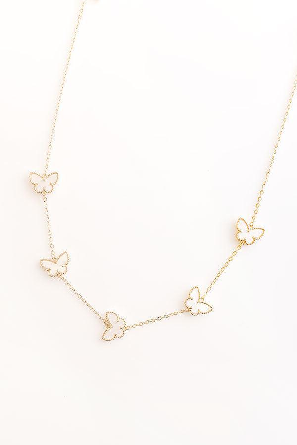 Butterfly Garden Necklace in Ivory Product Image