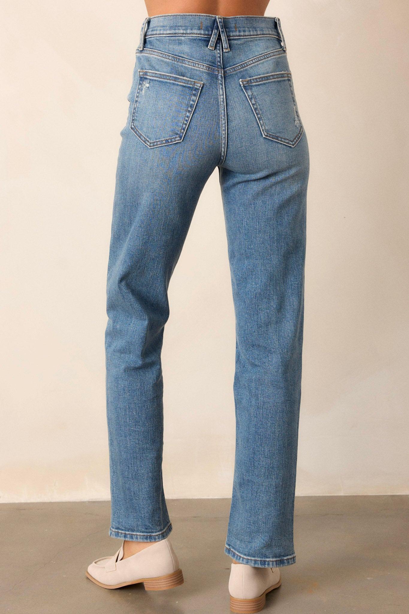 Urban Symphony Medium Wash Straight Leg Jeans Product Image