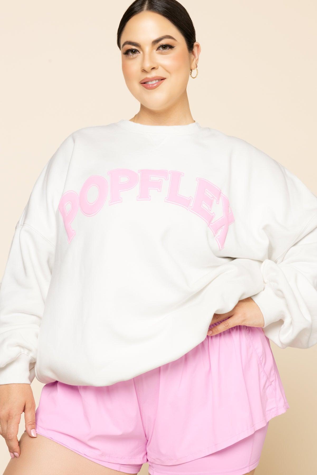 POPFLEX® Cloud Crewneck Sweater - White Product Image