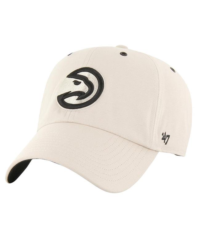 47 Brand Mens Cream Atlanta Hawks Lunar Clean Up Adjustable Hat Product Image