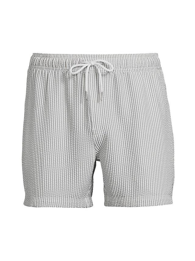 Mens La Brea Striped Seersucker Swim Shorts Product Image