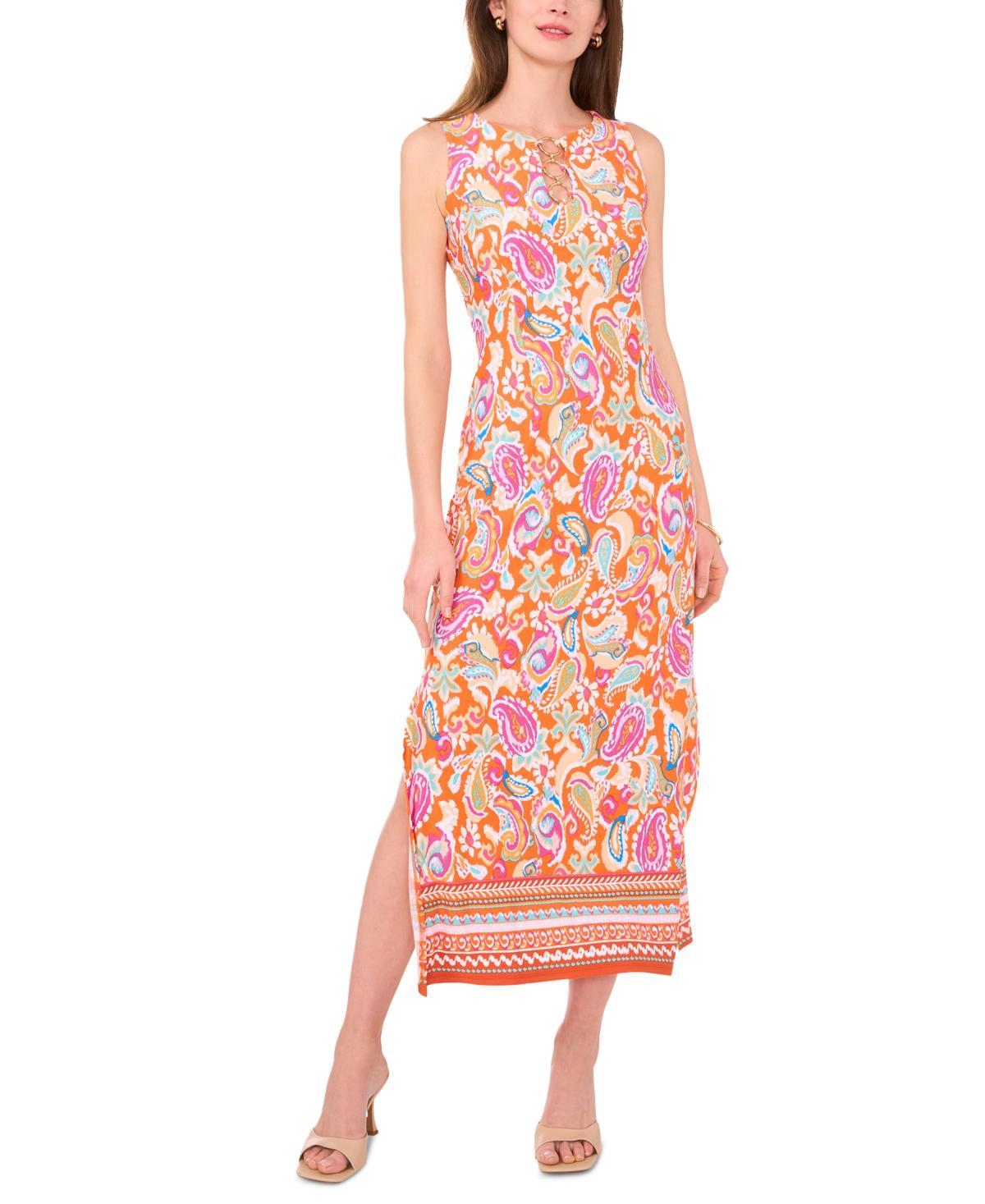 Women's Printed Hardware Sleeveless Maxi Dress Product Image