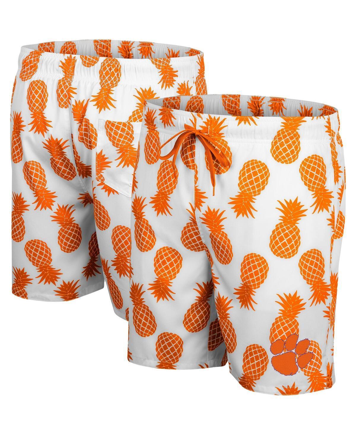 Mens Colosseum /Orange Clemson Tigers Pineapple Swim Shorts Product Image