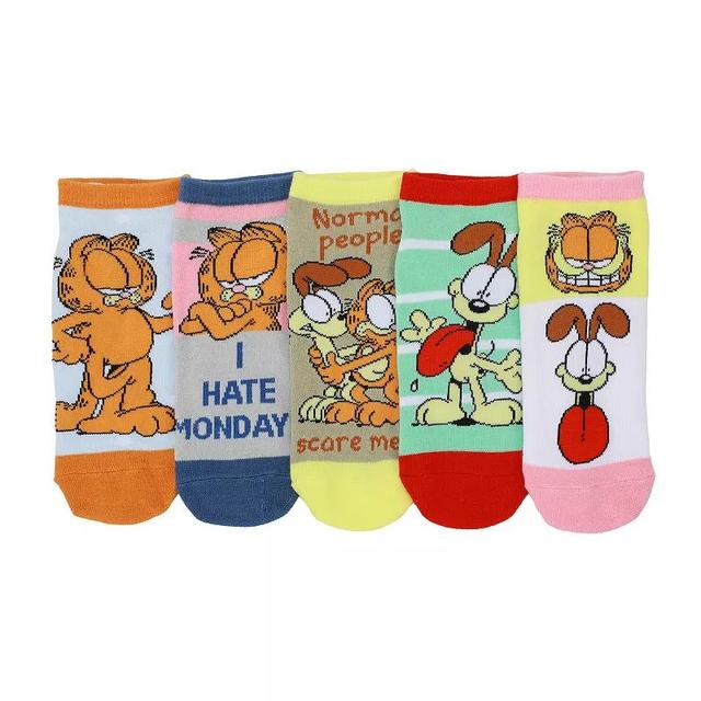 Womens Garfield & Odie Ankle Socks 5-Pack Product Image