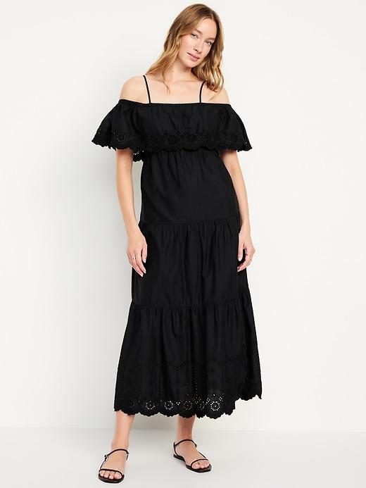 Cold Shoulder Maxi Swing Dress Product Image