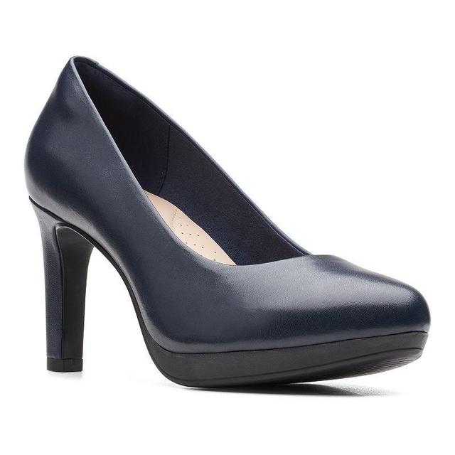 Clarks Ambyr Joy (Navy Leather) Women's Shoes Product Image