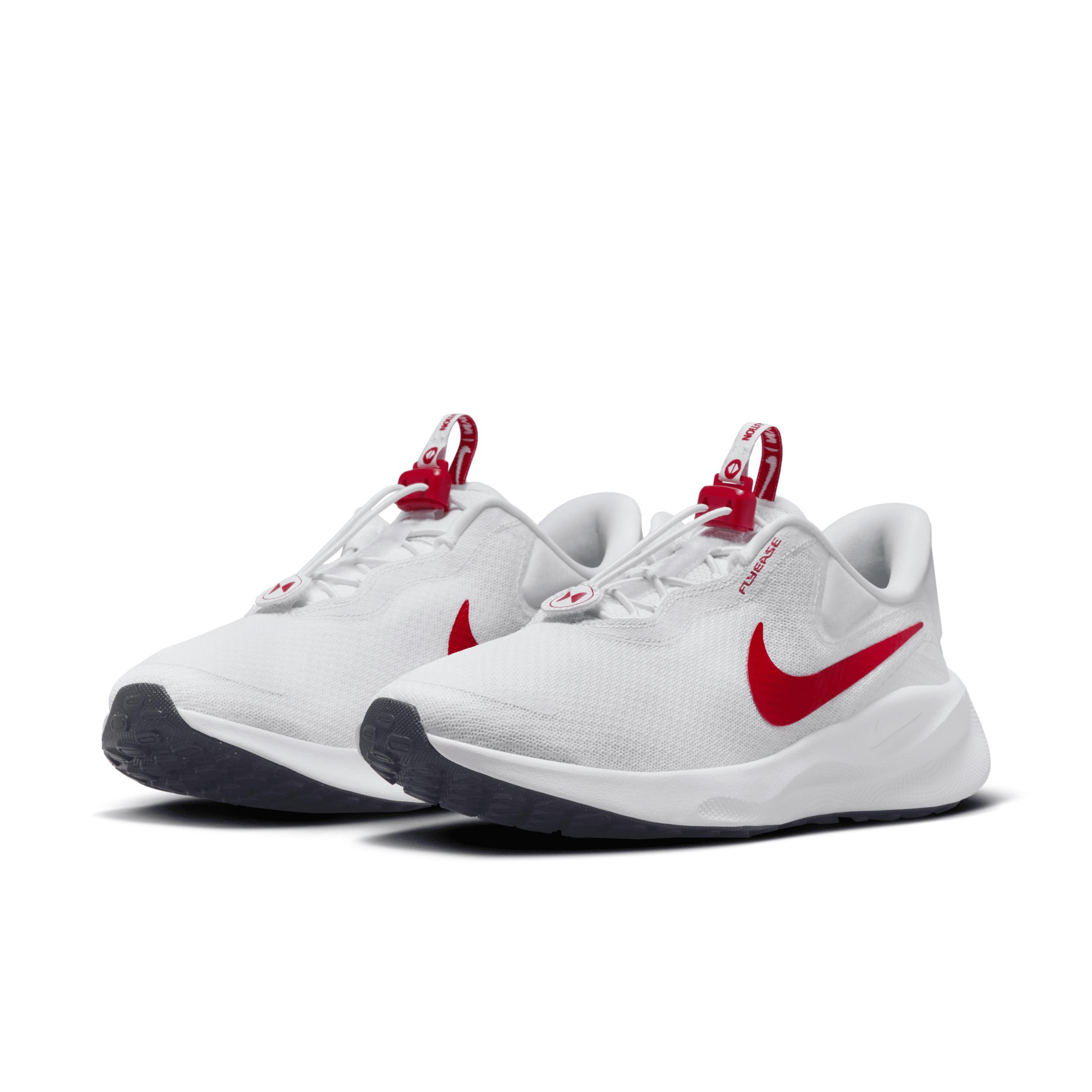 Nike Revolution 7 FlyEase Mens EasyOn Running Shoes White Product Image