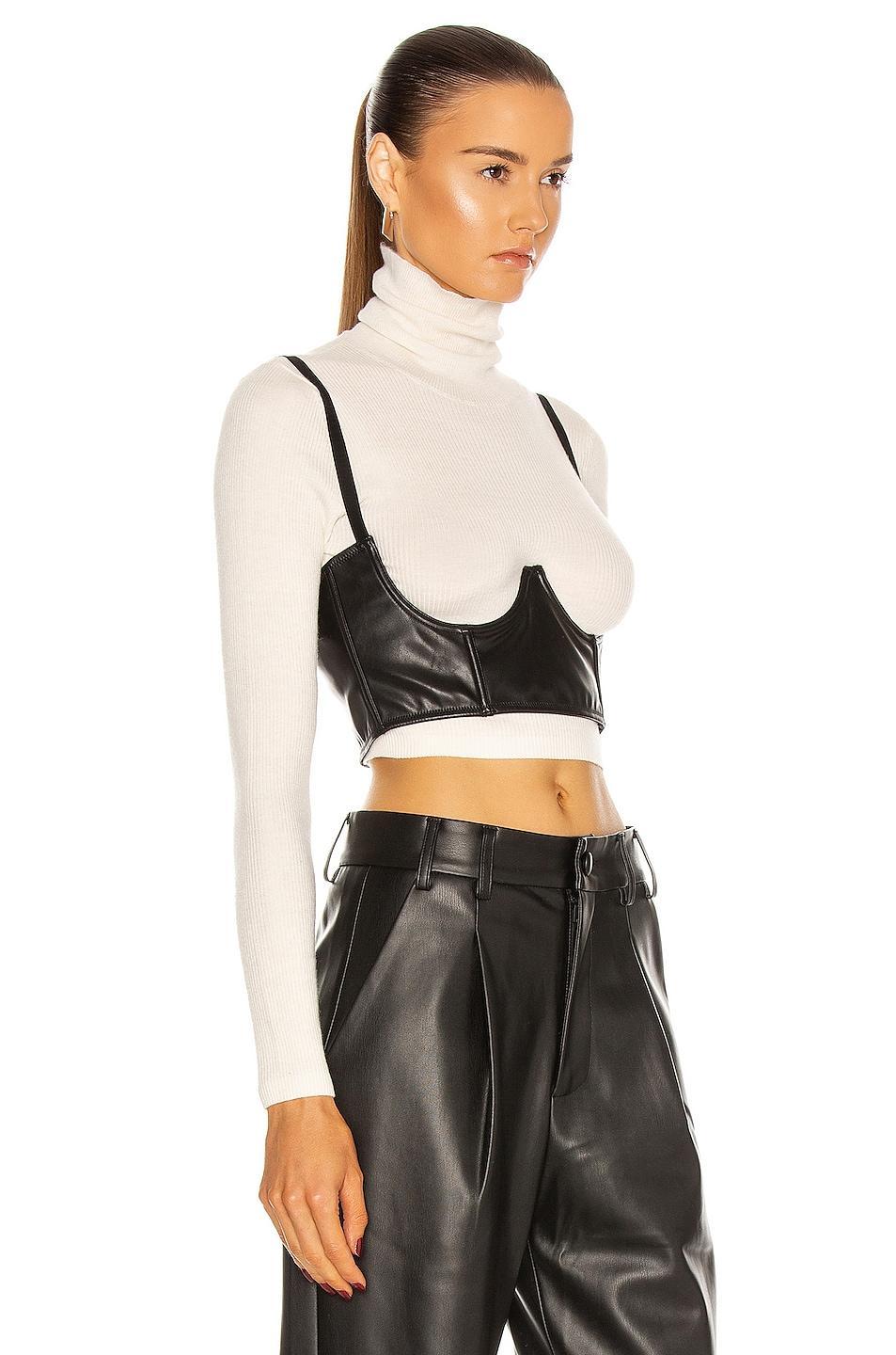 fleur du mal Vegan Leather No Cup Bustier Product Image