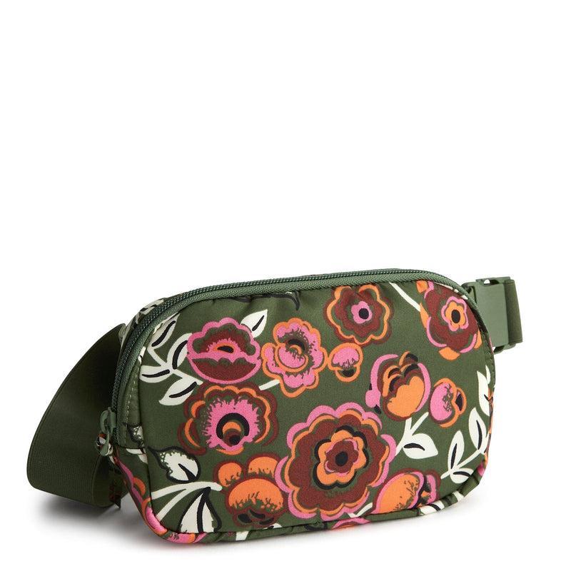 Vera Bradley Woodward Small Belt Bag Women in Bubbly Flowers Green Green/Pink Product Image